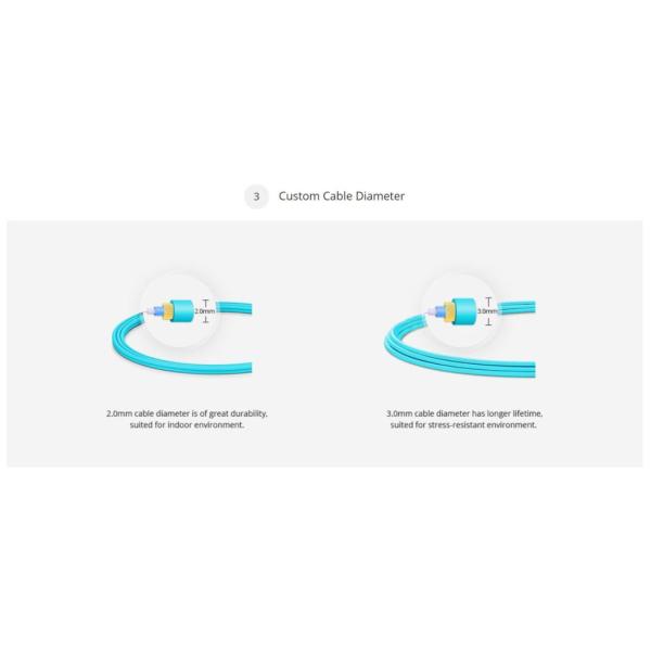 Low Loss Outdoor FTTH Multimode Simplex Om3 Om4 Sx Fiber Optic Patch Cord Jumper Cable Sc LC FC St Connector