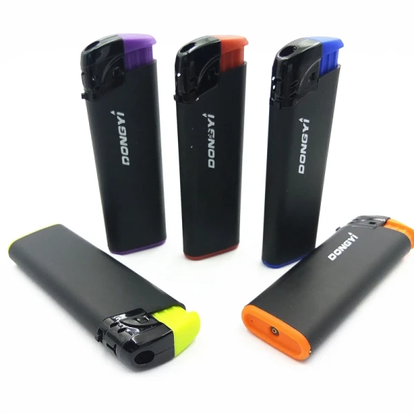 Solid Colors DY-068 Electric Gas Lighter With Labels