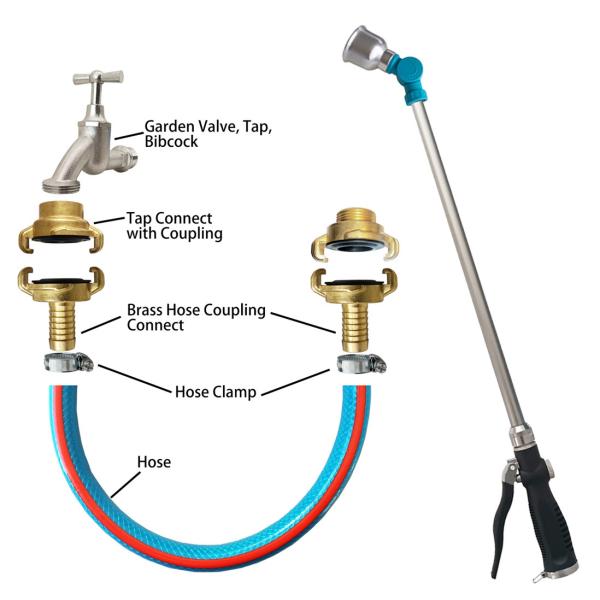 Trigger Control Soft Rain Spray Wand With Adjustable Angle