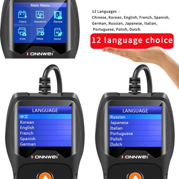 Portable Car Engine Diagnostic Machine Start Charging Test KW600 With Lifetime Free Update Service