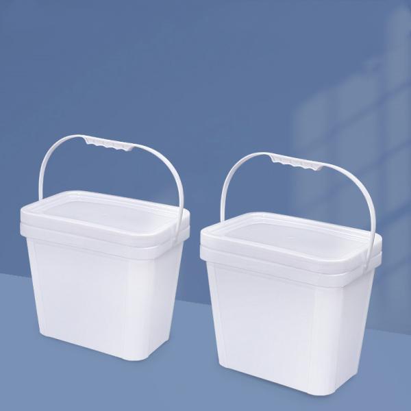 Eco-Friendly 3.5L 5L 6L 10L 20L Square Plastic Buckets With Handle for Tools Storage