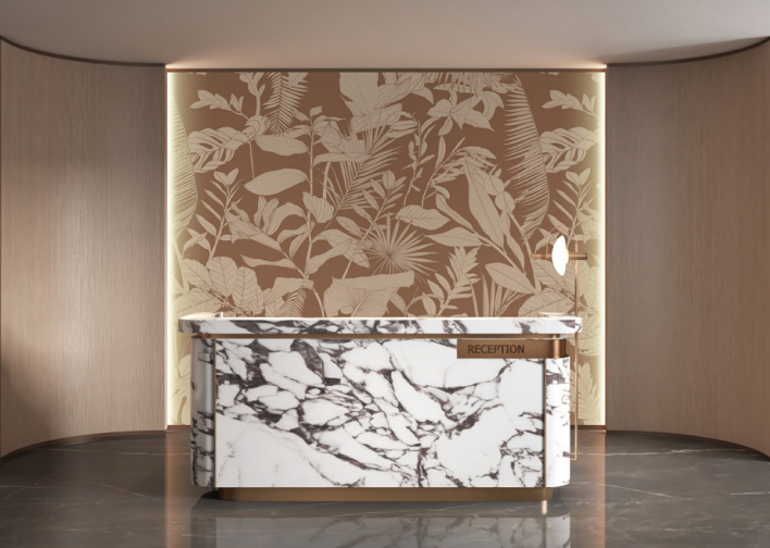 Luxury 3D Printed Art Background Wall Panel Eco Composite Substrate Interior