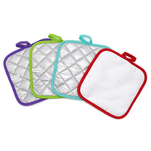 Personalized Eco-Friendly Insulated Polyester Colored Sublimation Pot Holder Heat Resistant Mat Blanks