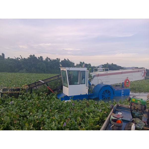 Customized Multifunctional Aquatic Weed Harvester with Paddle Wheel Driven Type for River and Canal Cleaning