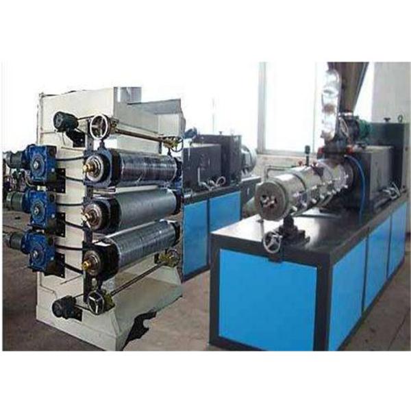 Plastic Sheet Extruder Machine , Double Screw Bule Plastic PVC Sheet Production Line