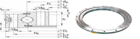 Internal teeth 013.20.415 Slewing Ring Bearing Light Size And Thin Section