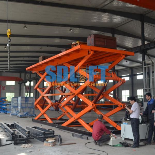 12T Double Scissor Lift Table , Stationary Hydraulic Lift Platform For Goods