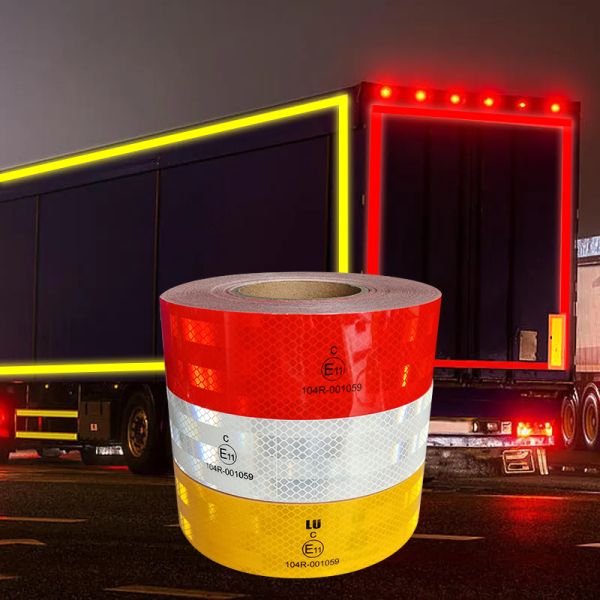 ECE 104R Reflective Tape with Aluminum Micro Prismatic Technology for 5-Year Vehicle Conspicuity