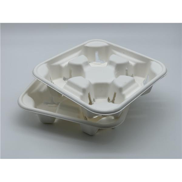 Compostable 4 Cups 13.5g Paper Cup Carrier