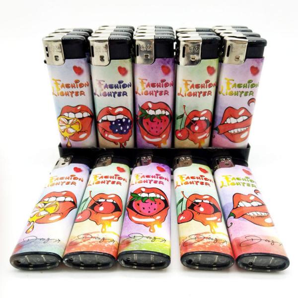 Customized Popular Logo Smoking Lighter Dongyi Cheapest Refillable Electric Lighter