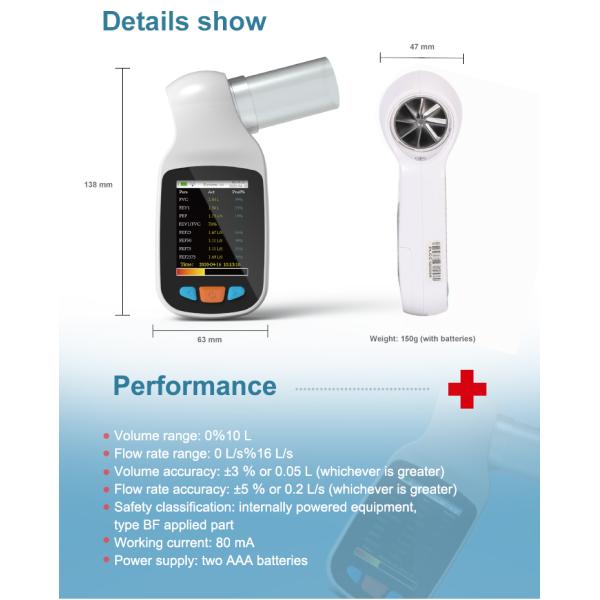 CONTEC SP70B USB CE Color Display Spirometer Hot Handheld Spirometry Bluetooth Lung Volumetric Device