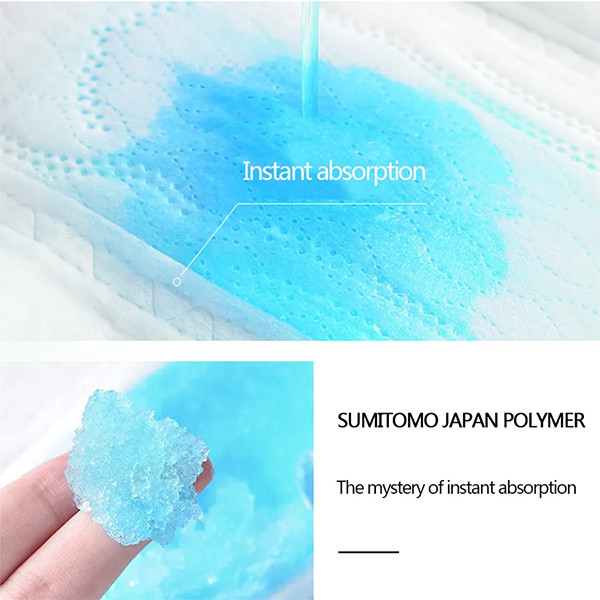 Soft Cotton Ladies Sanitary Pads Breathable Female Period Products