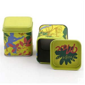 Stackable Mini Square Tin Box Rectangular Metal Containers For Pepper Spice