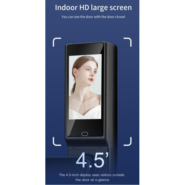 Qleung Tuya Wifi Remote Control HD Camera Video Intercom Fingerprint Card Code Key S819-2Max Smart Home Door Lock