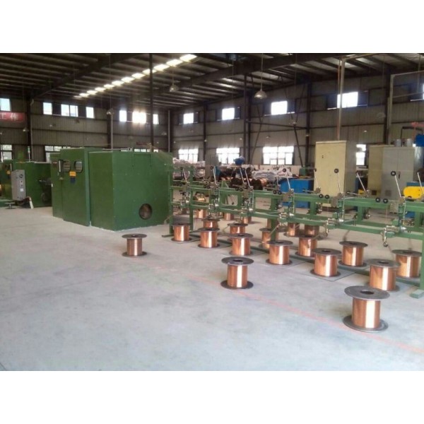 PLC Control Bare Copper Wire Twisting Machine Magnetic Tension Pay Off