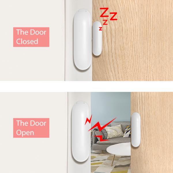Z Wave Door Alarm Sensor Smart Magnetic Window Sensor No Camera