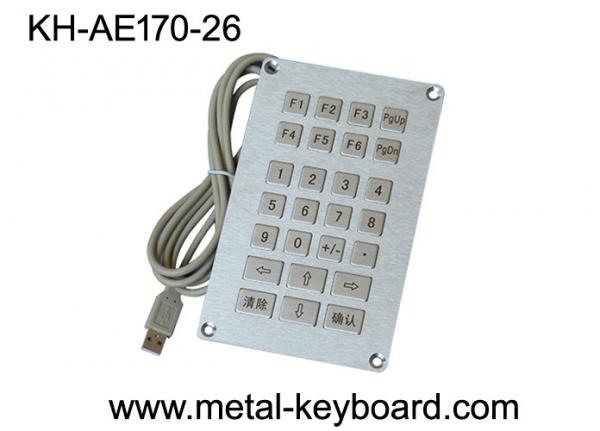 Buy Vandal resistant SS Industrial Entry Keypad , weatherproof keypad with 26 Keys at wholesale prices