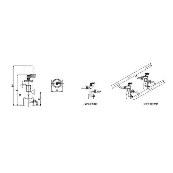 Self-Flushing Filtration System Continuous Cleaning Screen Filter,Self Cleaning Water Filter House