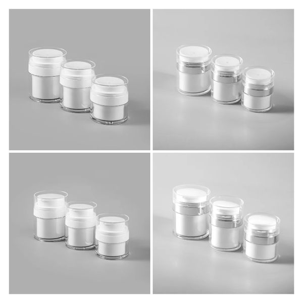 15/30/50/100ml Airless Pump Bottle with Removable Inner Liner Refillable Cartridge and Precise 0.2g per Press