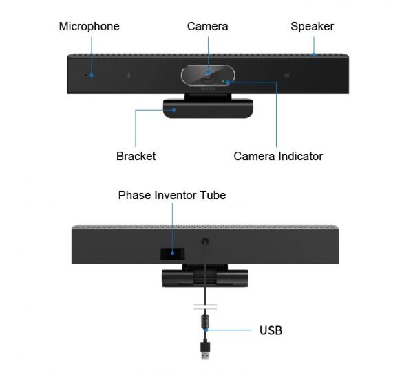 USB drive-free 1080P Laptop internal camera webcam with speaker and microphone for Video Conferencing, Recording, and St