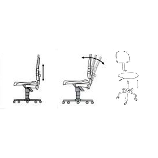 Nylon Castor Purple Cleanroom Armrest ESD Safe Chairs