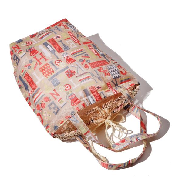 Custom Logo Accepted Polyester Patchwork Mesh Drawstring Bags for Makeup Cosmetic Needs