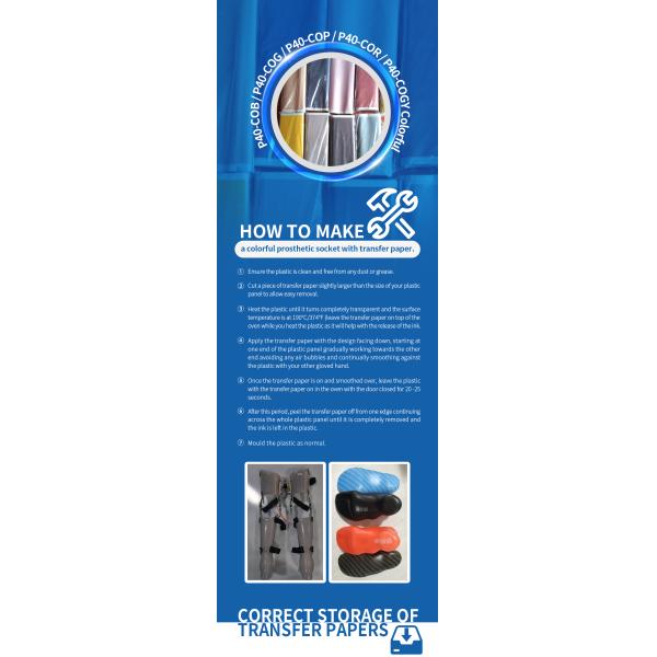 Customized Oven Heating Colorfully Orthotic Transfer Paper Width 40cm