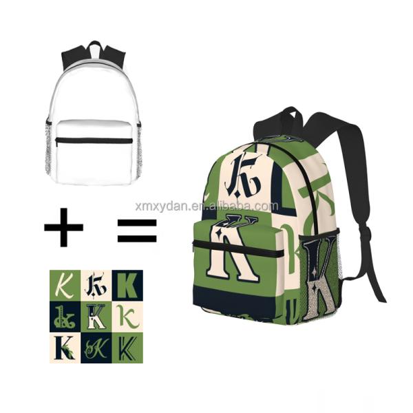 Interior Compartment Polyester Backpack Custom Christmas Gift for High School Students