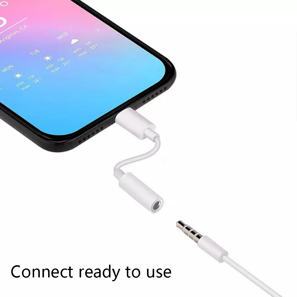 3.5mm Aux Headphone Jack 8.0CM Lightning Adapter Cable