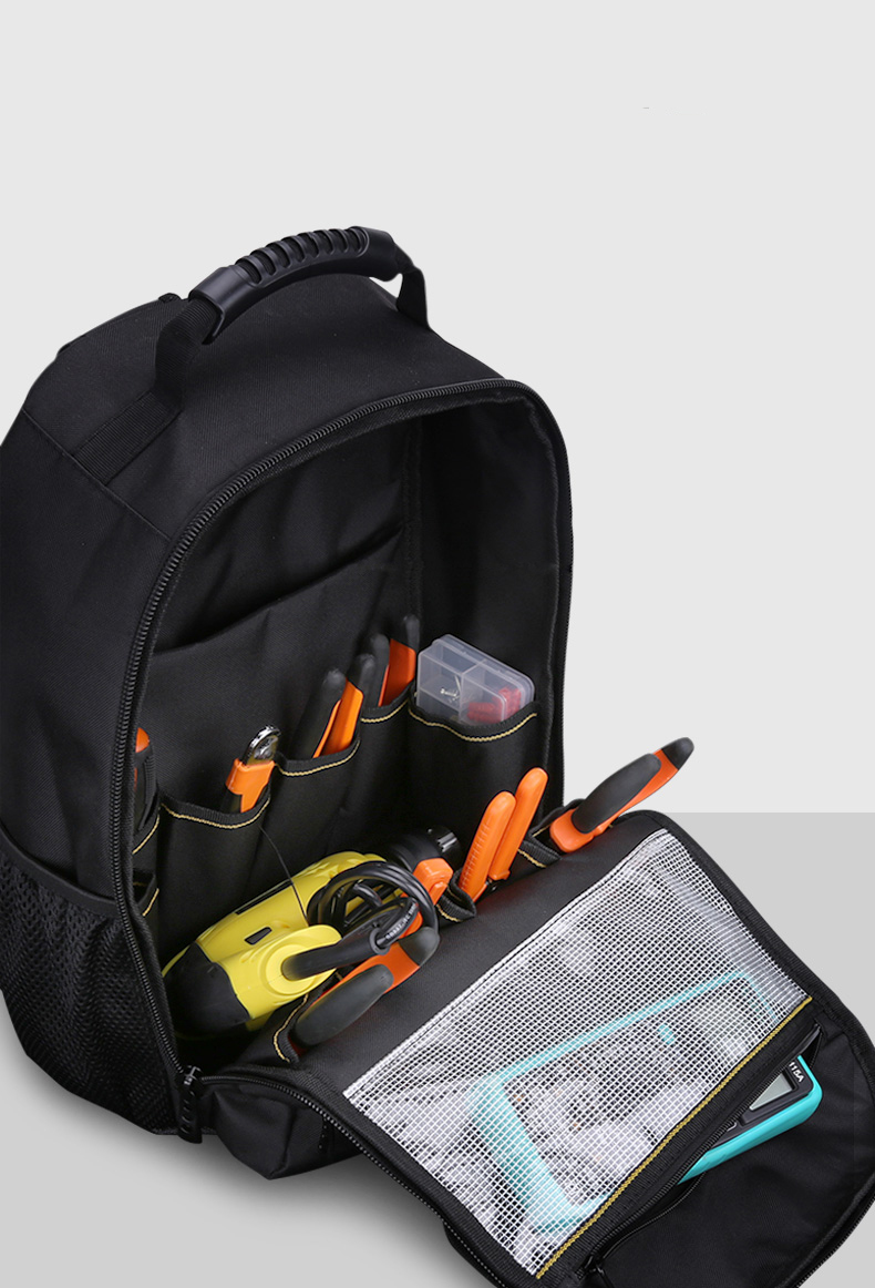 Multifunctional Water Resistant Laptop Electrician Backpack Tool Bag for Tools Storage