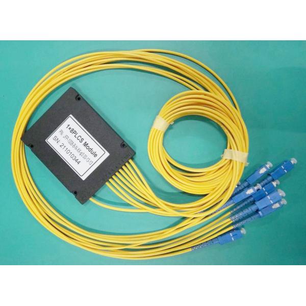 1 × 8 PLC Fiber Optic Splitter ABS Package Low Polarization Dependent Loss