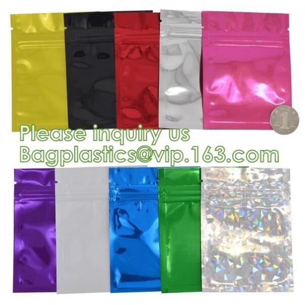 Bagease Multiple Use Candy Pack Holographic Clear Front Packaging Zipper Bag Wholesale Retail Heat Seal Bag For Popcorn