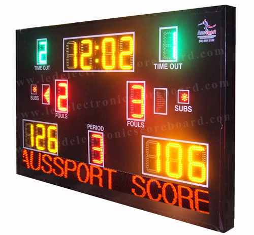 Multi Function LED Basketball Scoreboard High Visibility 1300mm X 2000mm X 100mm