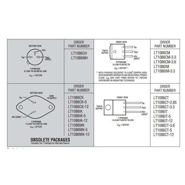 LT1086CM-3.3 power mosfet module Electronics ICs Chip Integarted Circuts