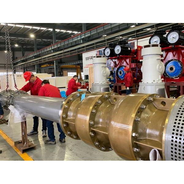 Big Flow 4 Stage Vertical Shaft Turbine Fire Pump , 4500 Usgpm Deep Well Pump