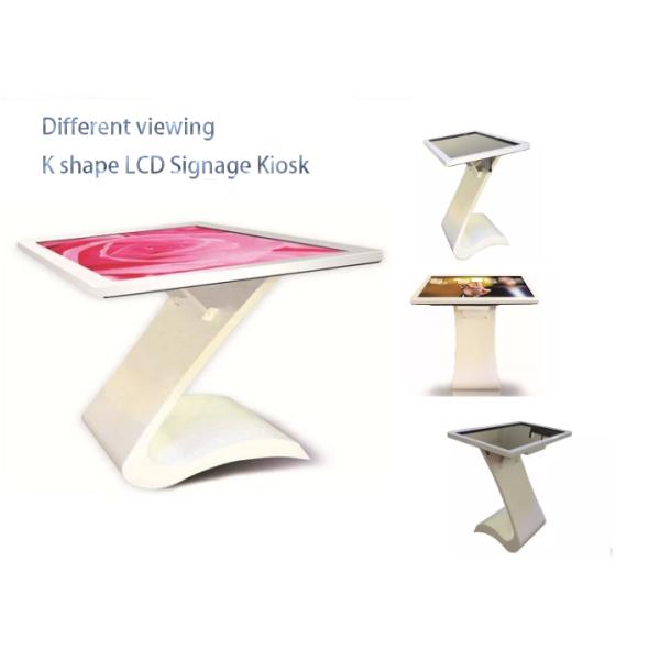 K Shape Floor Standing Digital Signage Information Kiosk Auto Loop Display