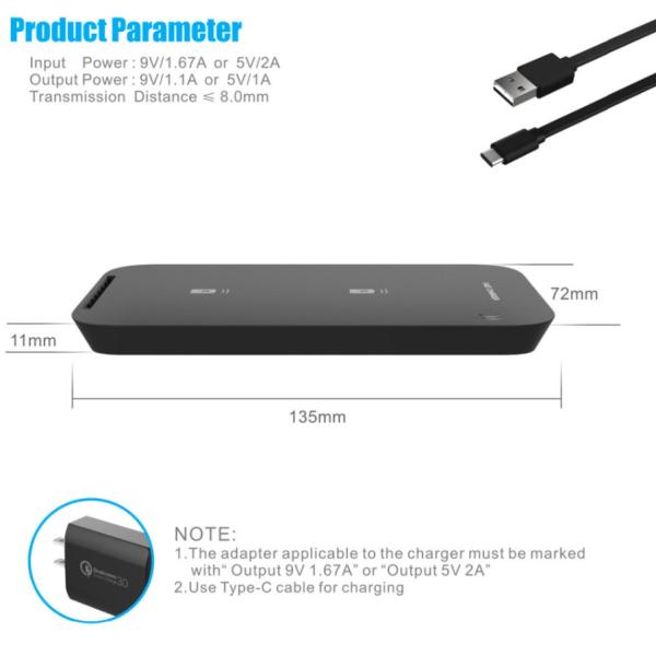 10W Double Coil Vertical Wireless Charger For Samsung