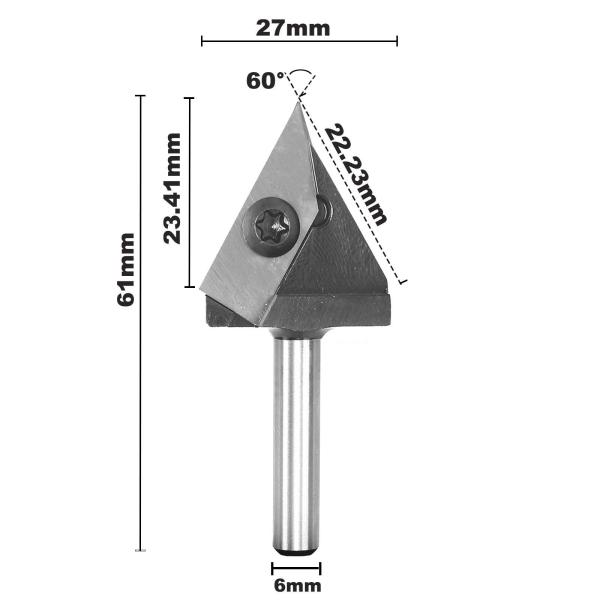 Customizable 60 Degree Engraving Milling CNC V Type Router Bit Replaceable Carbide Inserts Wood Cutter Tools Abandoned Knives
