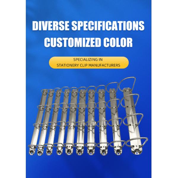 Silver 4 Ring Binder Mechanism Customized D Ring Mechanism Environmentally Friendly For Office Stationery
