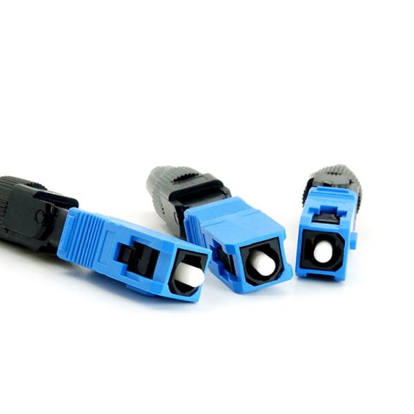 Mechanical SM Single Mode Fiber Connectors , FTTH Optical Cable Connector