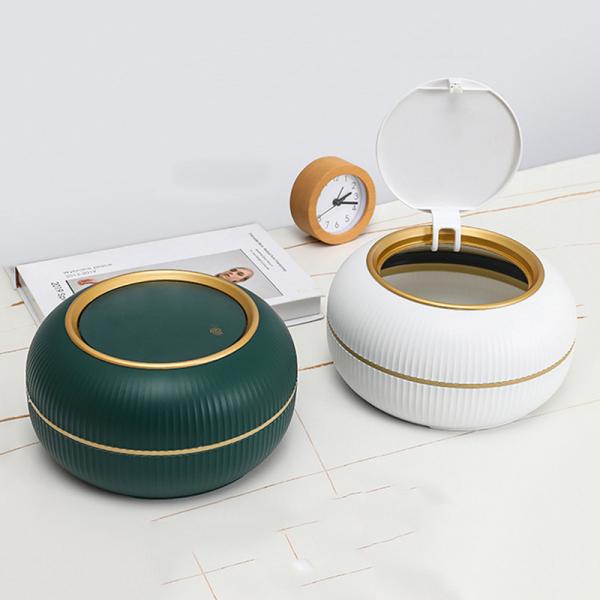 Source Factory Direct Desktop Trash Bin with Cover Small Storage Paper Basket Desktop Storage Box