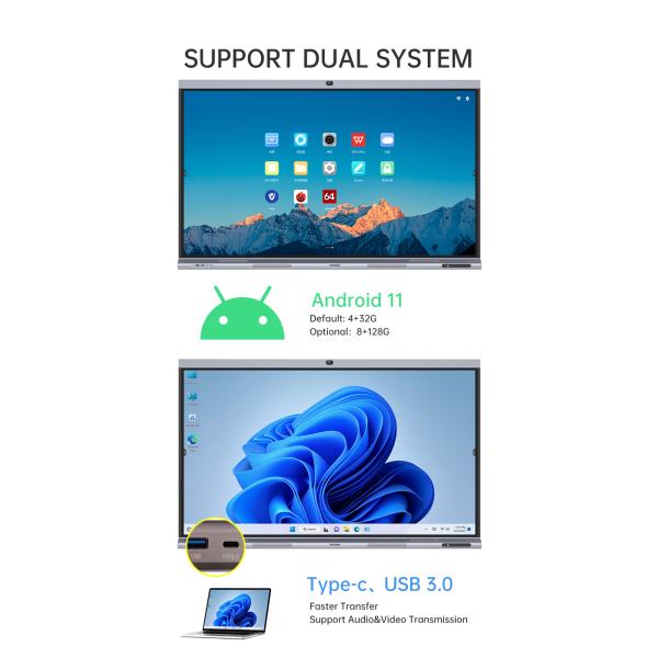 GAOKEview 86 Inch Interactive Flat Panel LCD Monitor Touch Screen Multi Touch with OPS windows System