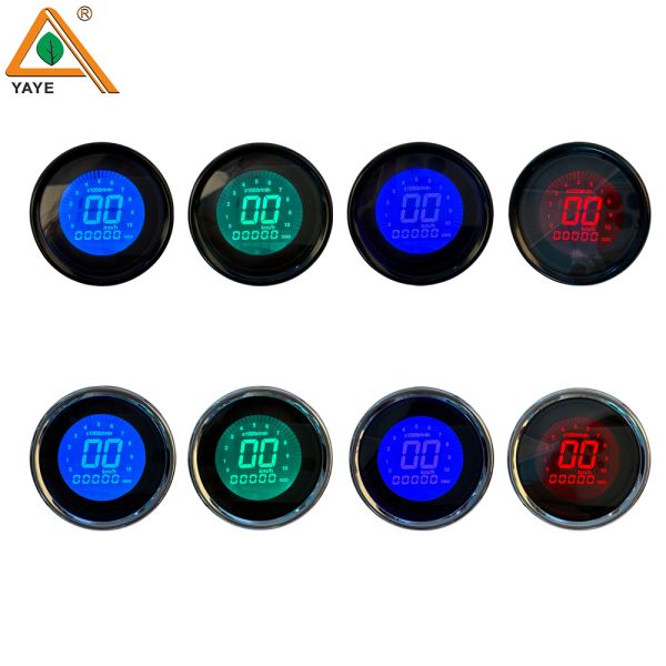 Universal Motorcycle LED Speedometer Odometer Tachometer Gauge for Modified DC12V Multi-Function Indicator Light for CG125