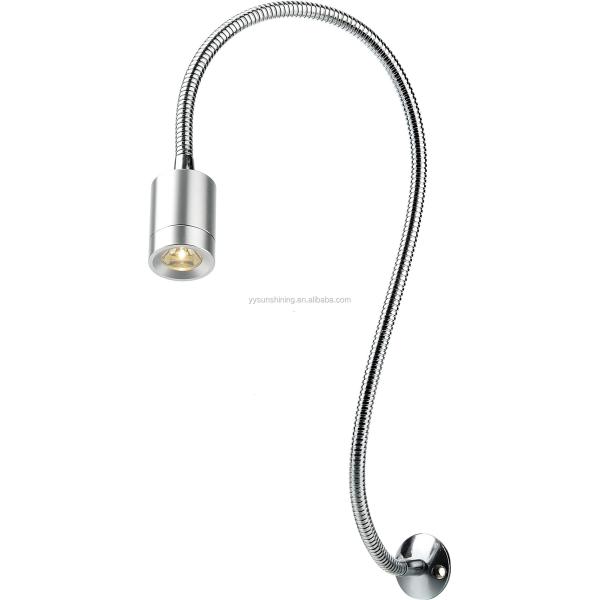 Bedside Mounted Round Shade LED Headboard Reading Lights with Screw Installation