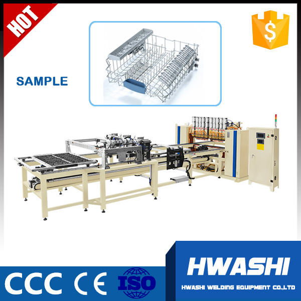 Dishwasher Wire Rack / Wire Shelf Electrical Welding Equipment With X Y Axis Wire Dropping Hopper