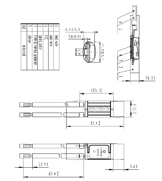 17AM-D+PTC self-hold type manual reset Thermal Protector With UL VDE Approved