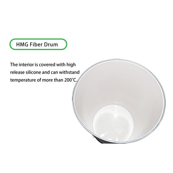 90L Hot Melt Glue Fiber Drum with Steel Cover - 571.5mm Diameter