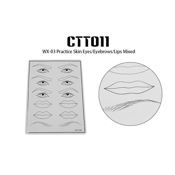 Microblading Eyes / Eyebrows / Lips Mixed 3D Tattoo Practice Skin Training Supply