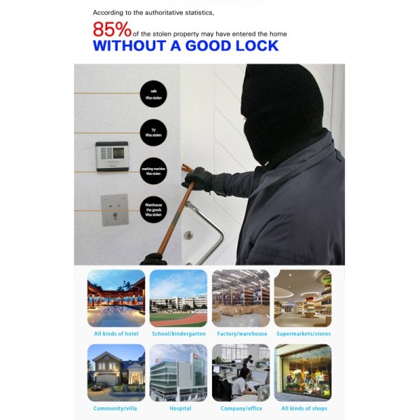 Access Control Signal Electric Bolt Lock Intelligent Long Panel Narrow Panel