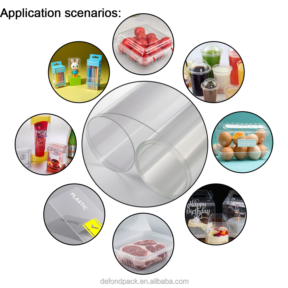 High Transparency Virgin PET Material Roll Custom Packing Plastic Sheets Pet Sheets Thermoforming Petg Plastic Sheet
